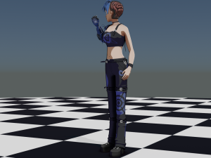 Anime Robotic Girl 3D Model