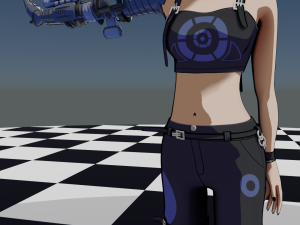 Anime Robotic Girl 3D Model