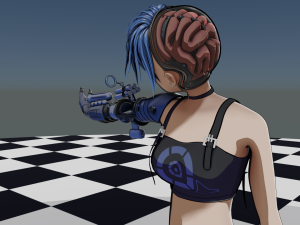 Anime Robotic Girl 3D Model