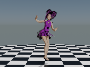 Dancing Girl in Kimono 3D Модель