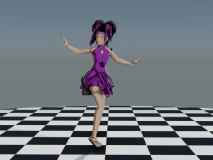 Dancing Girl in Kimono 3D Модель