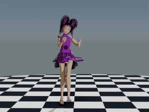 Dancing Girl in Kimono 3D Модель