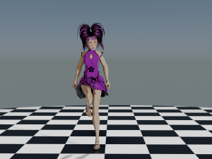 Dancing Girl in Kimono 3D Модель