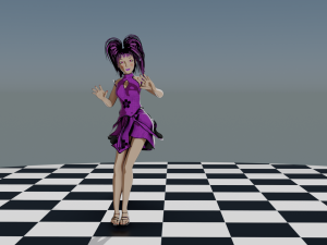 Dancing Girl in Kimono 3D Модель