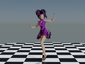 Dancing Girl in Kimono 3D Модель