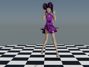 Dancing Girl in Kimono 3D Модель