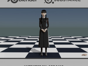 Wednesday Addams Model 3D