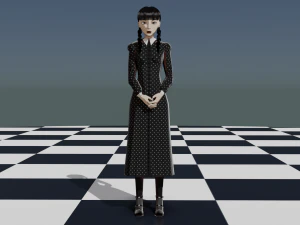 Wednesday Addams 3D Model