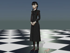 Wednesday Addams 3D Model