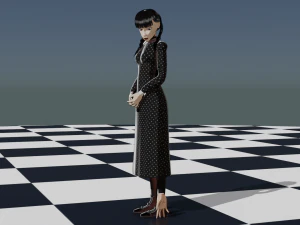 Wednesday Addams 3D Model