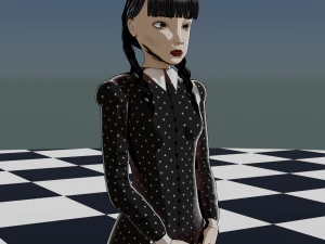 Wednesday Addams 3D Model