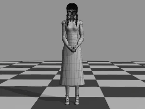 Wednesday Addams 3D Model