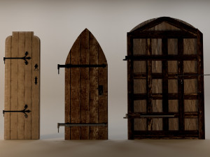 Medieval doors 3D Model