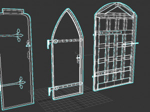 Medieval doors Modelo 3D