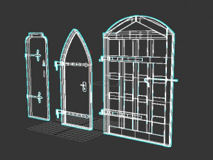 Medieval doors Modelo 3D