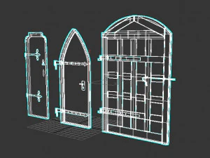 Medieval doors 3D Model