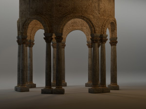 Medieval colonnade 3D-Modell