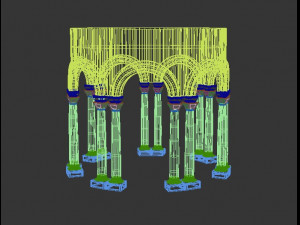Medieval colonnade 3D-Modell