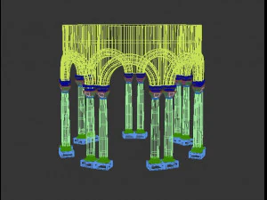 Medieval colonnade 3D Model