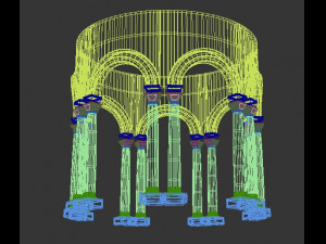 Medieval colonnade 3D-Modell
