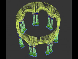 Medieval colonnade 3D-Modell