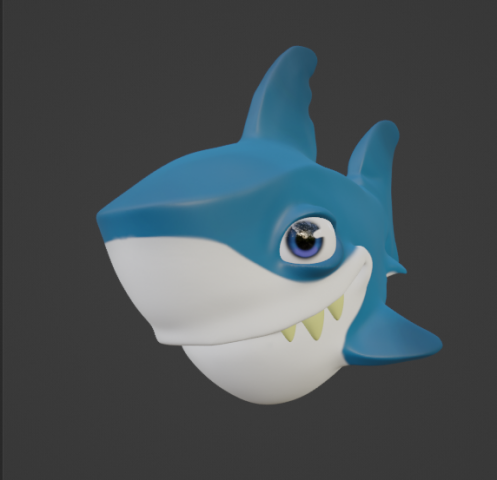 shark blender animation free 3D model animated