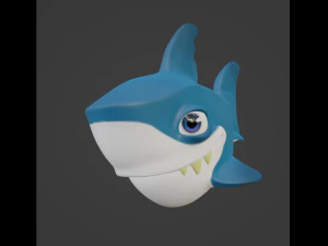 tibur&oacute;n animado Modelo 3D