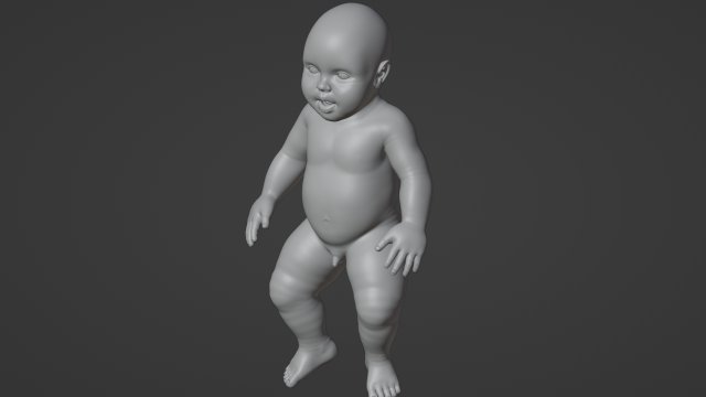 3D Baby Sculpt 3D 模型 .c4d .max .obj .3ds .fbx .stl .blend 