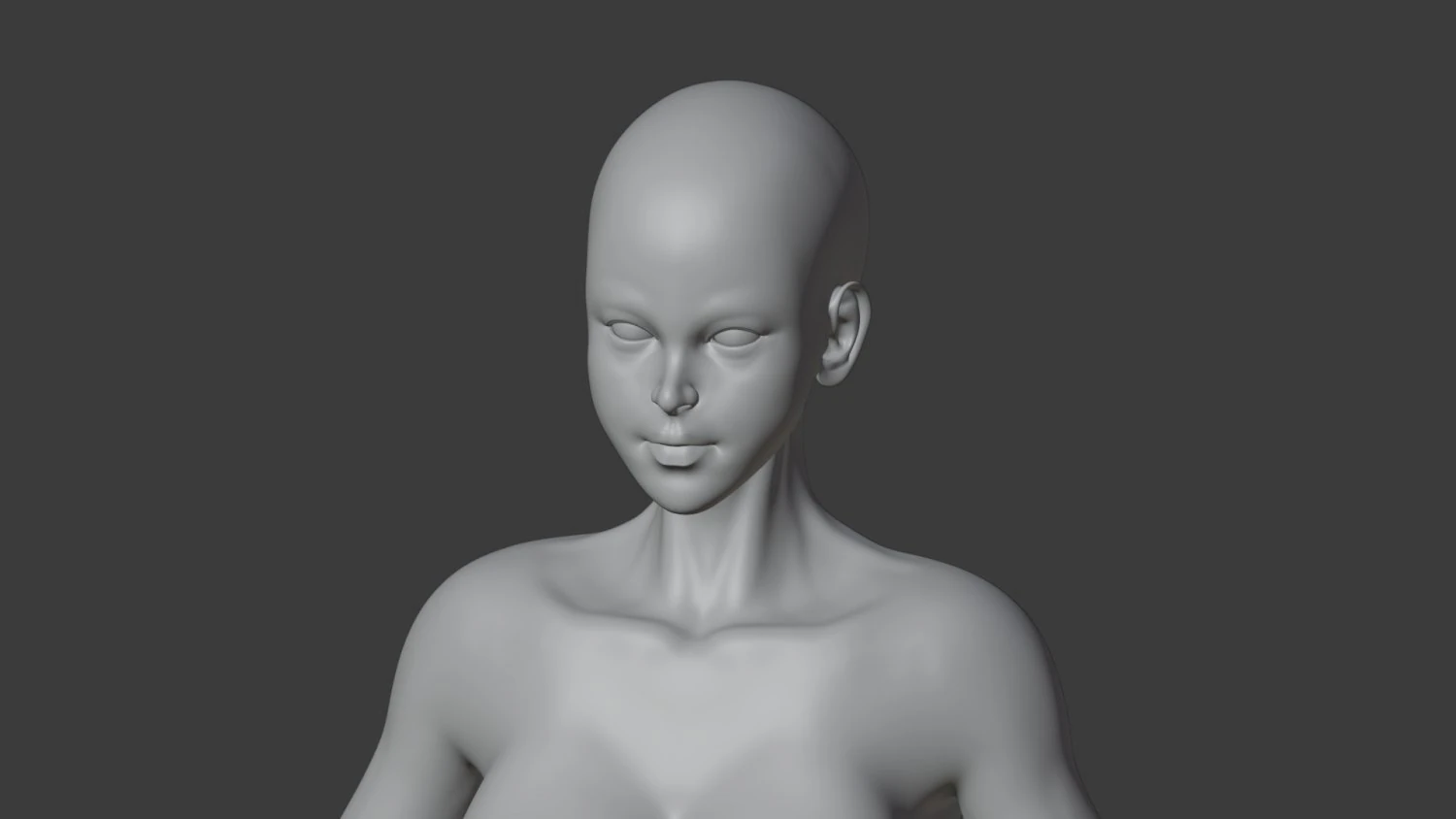 3D Female Sculpt 3D Model .c4d .max .obj .3ds .fbx .stl .blend 