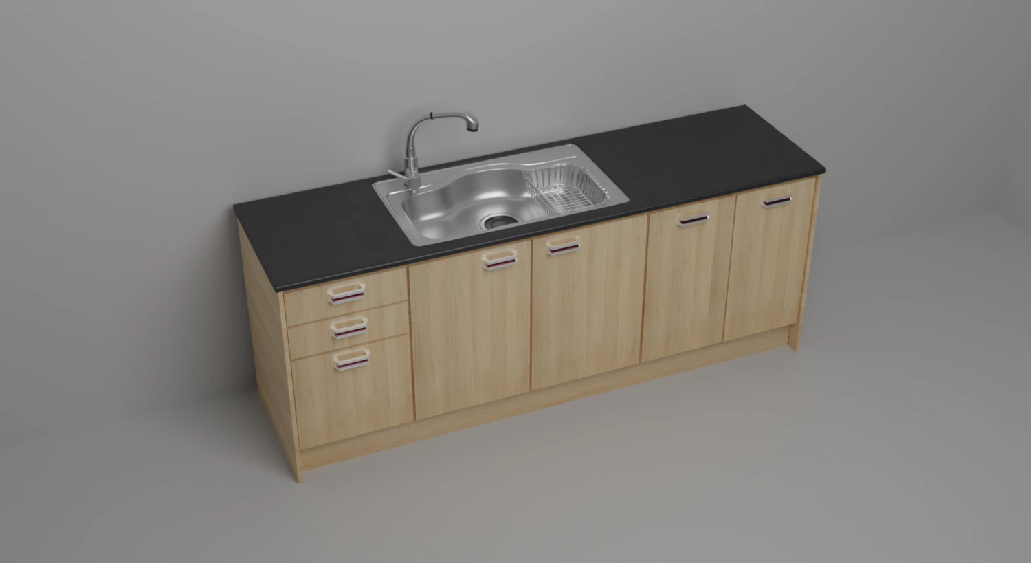 Modellazione 3D del lavello Modello 3D .c4d .max .obj .3ds .fbx .stl .blend 