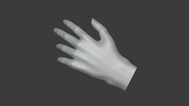 Female Hand Sculpt HighPoly Mesh Modelo 3D .c4d .max .obj .3ds .fbx .stl .blend 