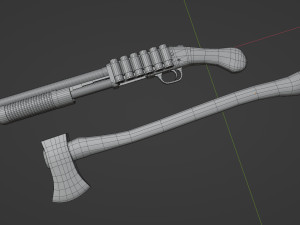 Shotgunaxe 3D Model