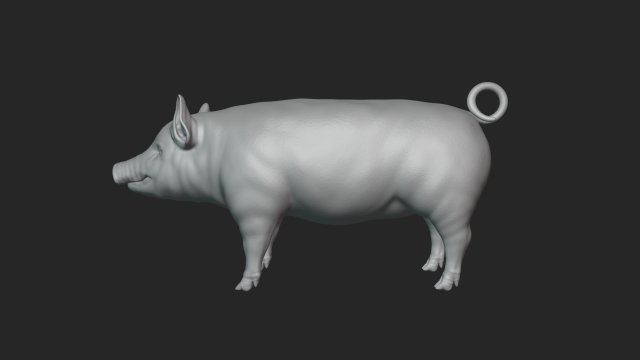 3D Pig 3D 모델 .c4d .max .obj .3ds .fbx .stl .blend 