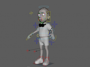 Cartoon boy rigged with facial controls by batemone 3D Model