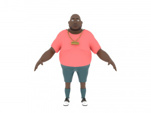 Jack rigged cartoon character with facial controls by batemone 3D 모델