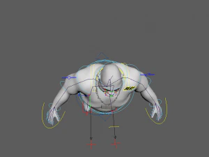 Jack rigged cartoon character with facial controls by batemone 3D Model