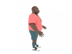 Jack rigged cartoon character with facial controls by batemone 3D 모델