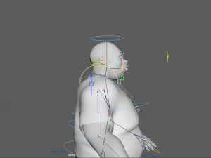 Jack rigged cartoon character with facial controls by batemone 3D Model