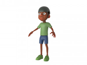 Miguel stylized cartoon character with facial controls by batemone Modelo 3D
