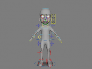 Miguel stylized cartoon character with facial controls by batemone Modelo 3D
