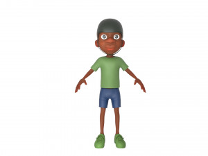 Miguel stylized cartoon character with facial controls by batemone Modelo 3D