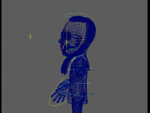Song Cartoon man rigged with facial controls by batemone Model 3D