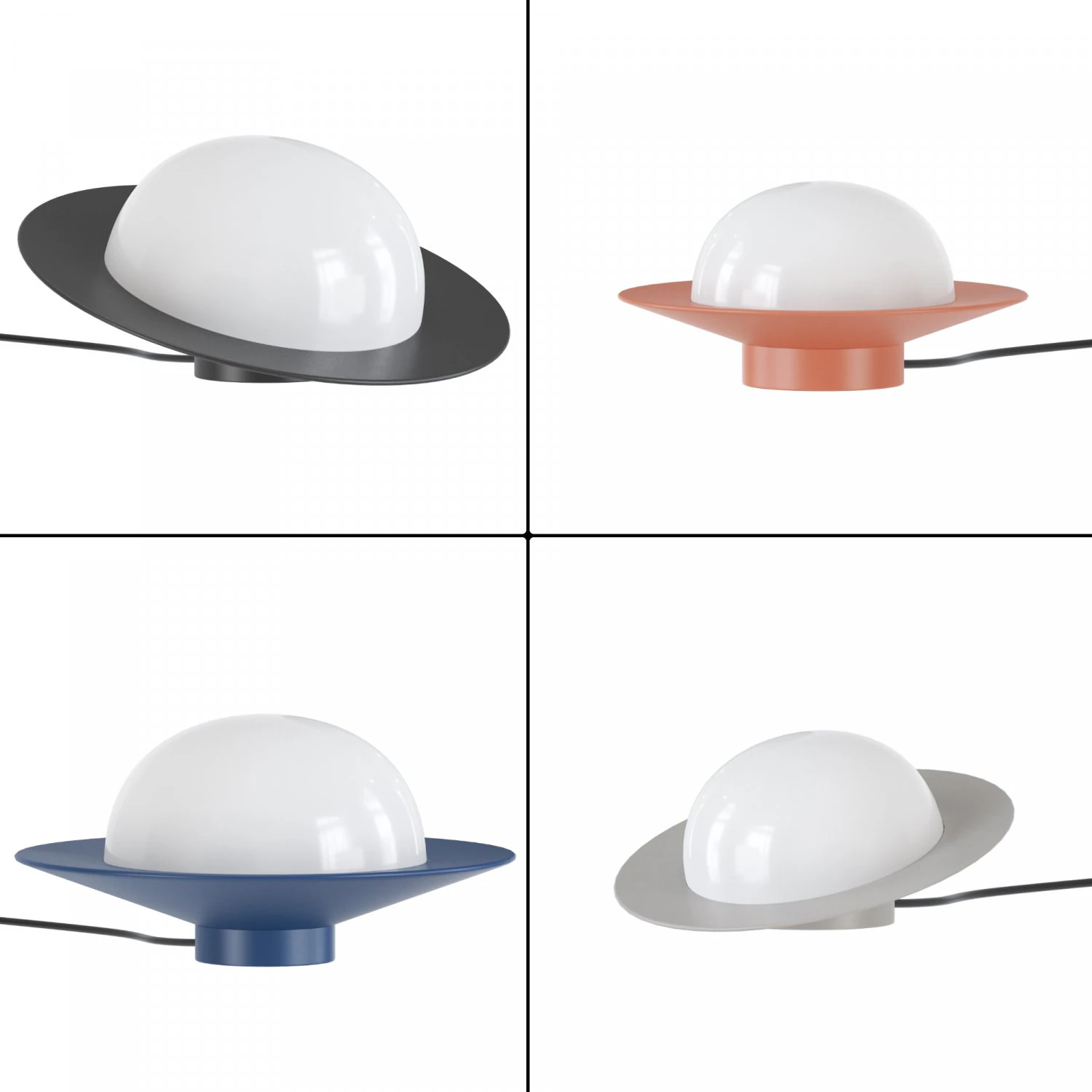 Table lamps 4 versions - AGO Alley Table series 3D Model .c4d .max .obj .3ds .fbx .stl .blend 