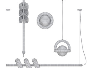 4 lamps from Cirkus collection by AGO and BYMARS 3D Модель