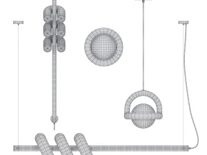 4 lamps from Cirkus collection by AGO and BYMARS 3D Model