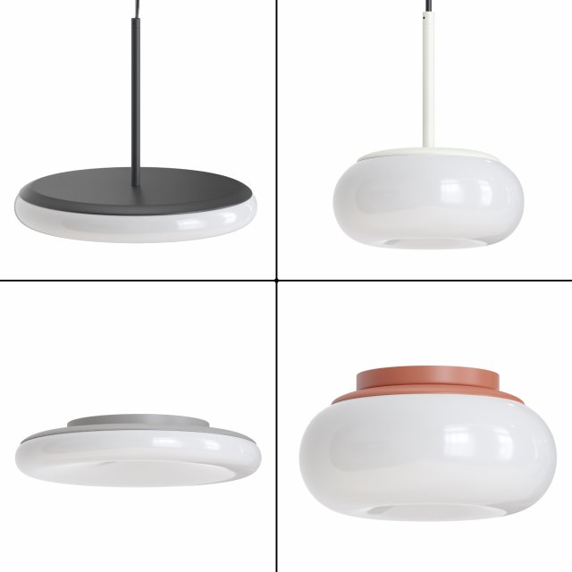 Lamp with 4 versions pendant ceiling by AGO from Mozzi collection 3D Модель .c4d .max .obj .3ds .fbx .stl .blend 