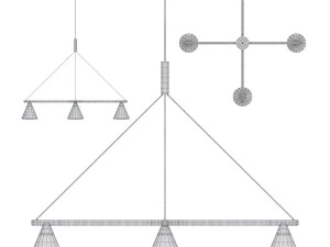 of Ago Probe Chandelier lamp 3D Model