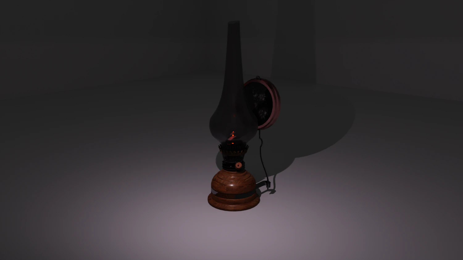 Oil Lamp 3D Model .c4d .max .obj .3ds .fbx .stl .blend 