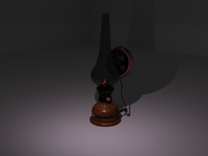 Oil Lamp 3D Model