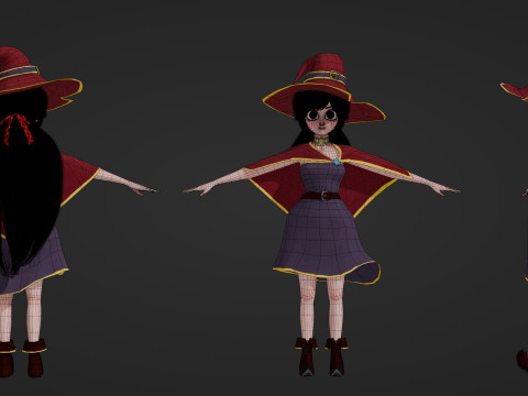 Stylized Cartoon Witch - Modelo 3D